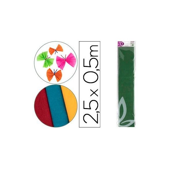PAPEL CREPE 0,50x2,5MT VERDE AZEITONA