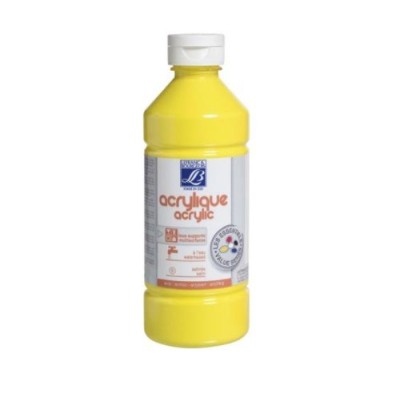 FRASCO TINTA ACRILICA LEFRANC BOURGEOIS 500ML AMARELO