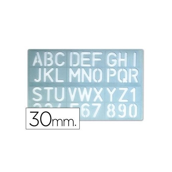ESCANTILHAO LETRAS E NUMEROS 30MM