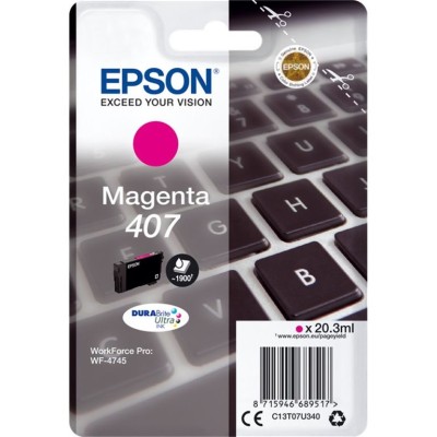 TINTEIRO EPSON 407 MAGENTA 1.9K ORIGINAL