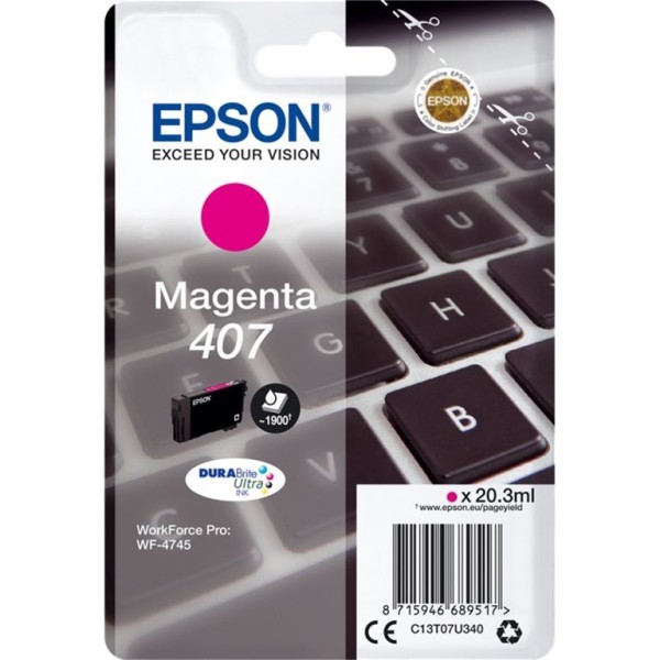 TINTEIRO EPSON 407 MAGENTA 1.9K ORIGINAL