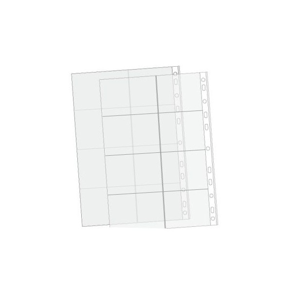 BOLSA / (MICAS) PARA CARTAO VISITA A4 (ROMA307) C/ 8 DIVISOES PACK 10