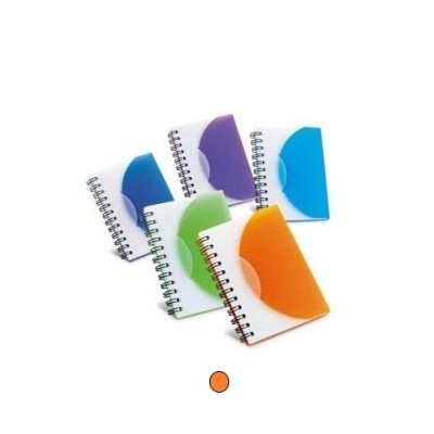 "BD" BLOCO NOTAS PP CAPA SEMI RIGIDA 80FLS 78x108mm LISO LARANJA