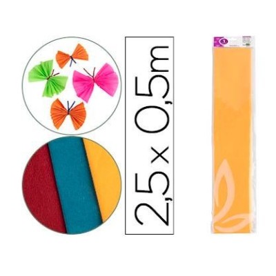 PAPEL CREPE 0,50x2,5MT AMARELO OURO CLASSICO