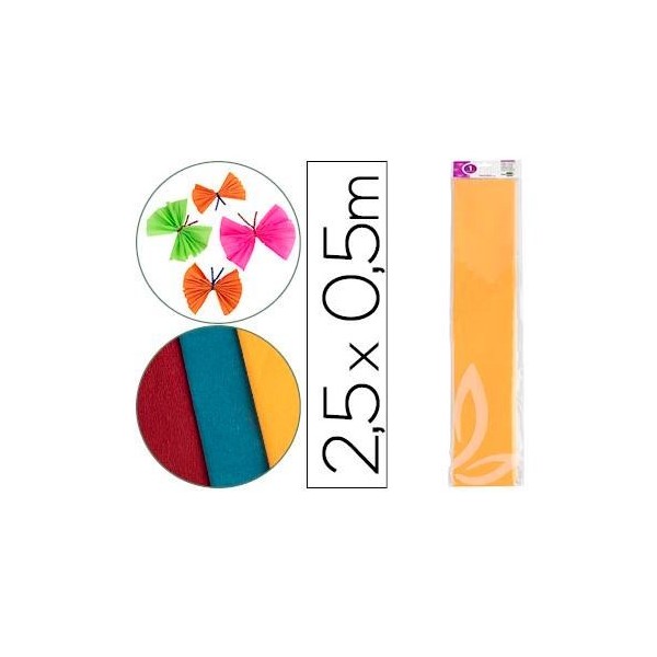 PAPEL CREPE 0,50x2,5MT AMARELO OURO CLASSICO