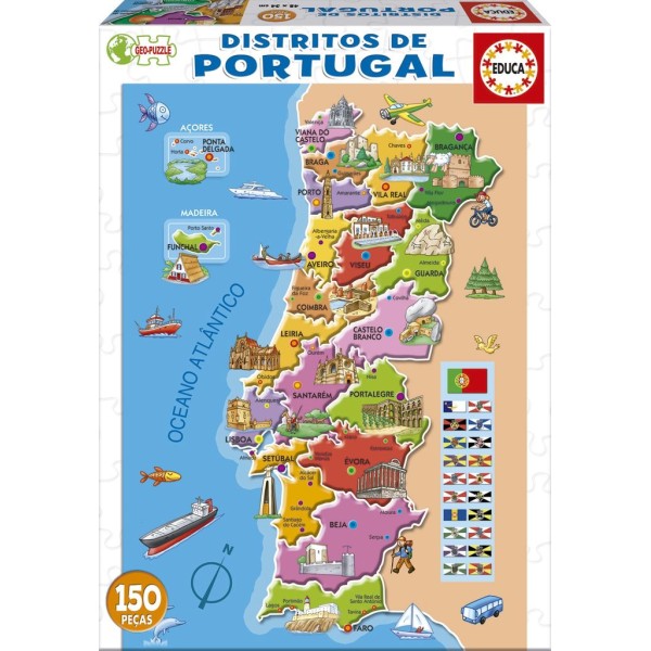 PUZZLE EDUCA 150 PECAS MAPA PORTUGAL