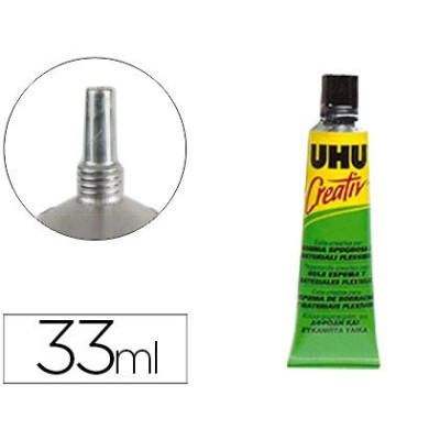 COLA CREATIV UHU PARA ESPUMA DE BORRACHA E MAT. FLEXIVEIS 33ML