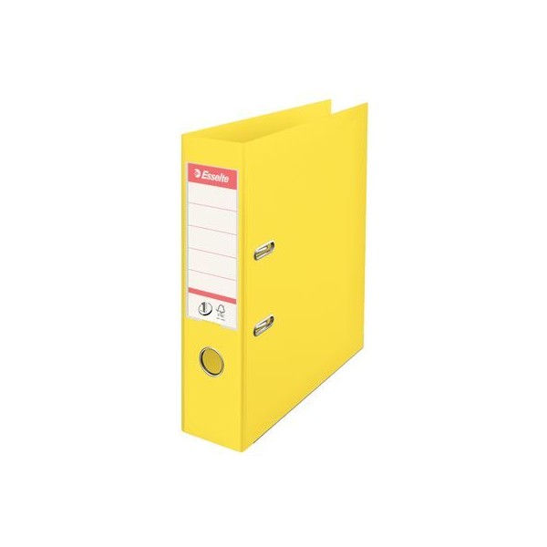 PASTA  ARQUIVO PVC ESSELTE Nº1  C/ CALHA METALICA A4  L/L 75/80MM AMARELO