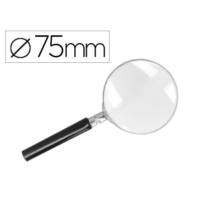 LUPA CRISTAL ARO METALICO 75mm