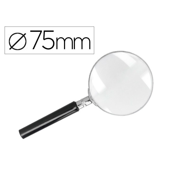 LUPA CRISTAL ARO METALICO 75mm