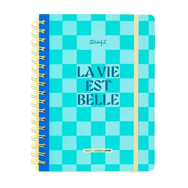 AGENDA ESPIRAL SEMANAL 2026 A5 MR WONDERFUL - LA VIE EST BELLE