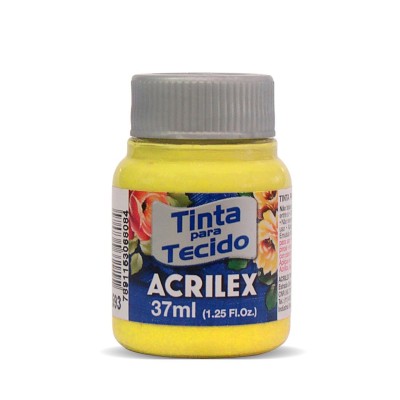 FRASCO TINTA TECIDO ACRILEX 37ML AMARELO CANARIO 589