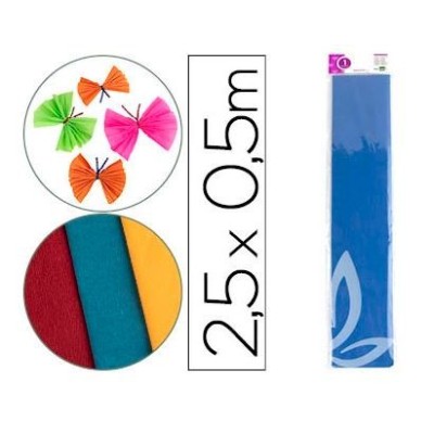 PAPEL CREPE 0,50x2,5MT AZUL MARINHO