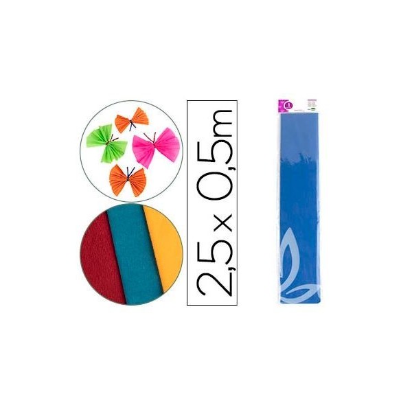 PAPEL CREPE 0,50x2,5MT AZUL MARINHO