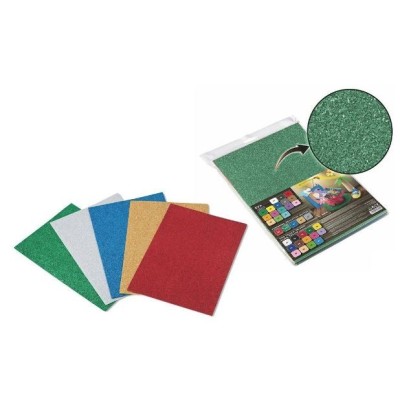 PACK C/ 5 x PLACAS GOMA EVA FAIBO 40x60cm 60G/M2 2mm  CORES SORTIDAS