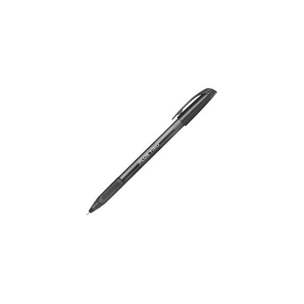 CANETA ESFEROGRAFICA PLUS OFFICE TRIO C/ PEGA EM BORRACHA MEDIA 1.0mm PRETO