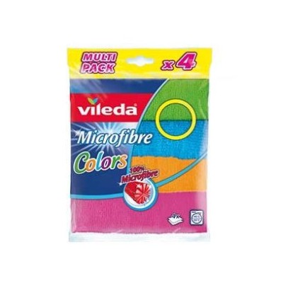 PANO MICROFIBRA VILEDA 30x30CM CORES SORTIDAS 4unid.