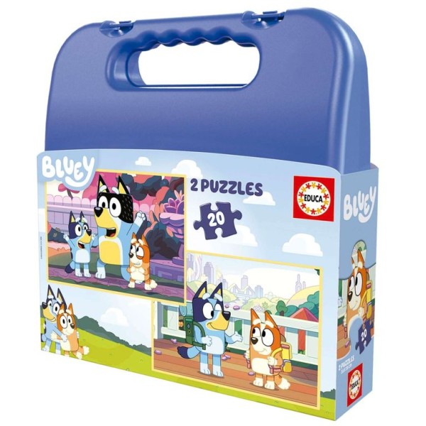 MALA PUZZLE EDUCA 2X20 PECAS BLUEY