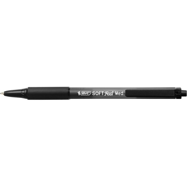 ESFEROGRAFICA RETRATIL BIC SOFT FEEL 1.0mm C/ GRIP - PRETO