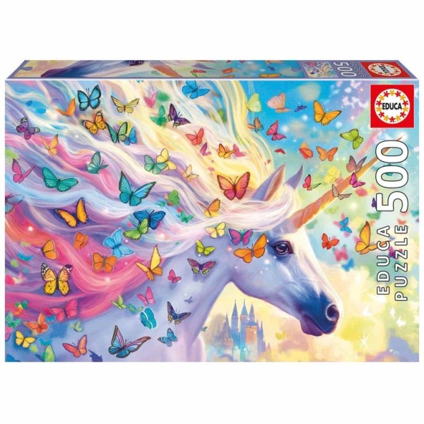 PUZZLE EDUCA 500 PECAS UNICORNIO ARCO-IRIS
