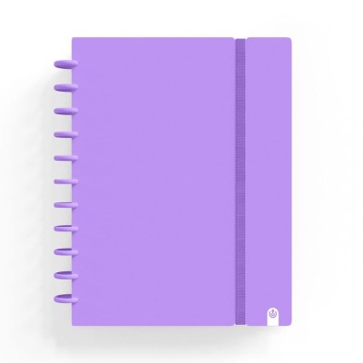 CADERNO INTELIGENTE "CAPA DURA" INGENIOX A4 100gr. 80FLS PAUTADO COR VIOLETA PASTEL