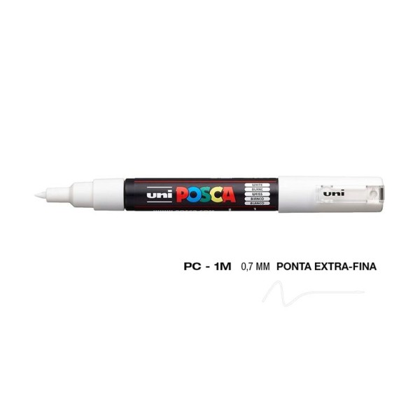 MARCADOR UNIBALL POSCA PC1M 0,7mm BRANCO