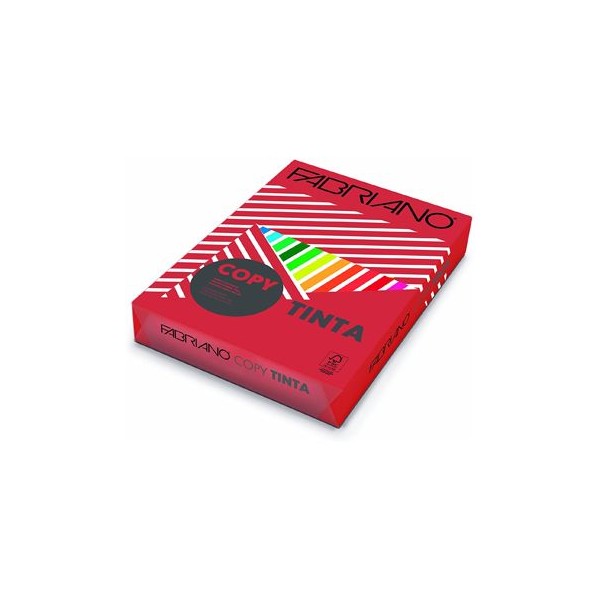 RESMA PAPEL FOTOCOPIA FABRIANO COPY TINTA A4 80GR. VERMELHO INTENSO (F605)