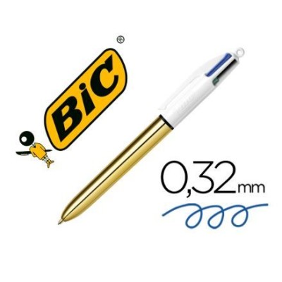 ESFEROGRAFICA BIC RETRATIL 4 CORES  AZUL + PRETO + VERDE + VERMELHO - SHINE