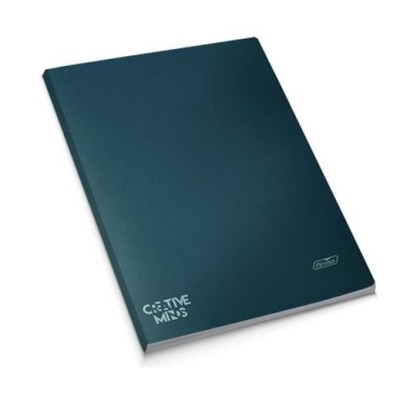 CADERNO AGRAFADO CREATIV MINDS CAPA AZUL PLASTIFICADA A4 48FLS PAUTADO