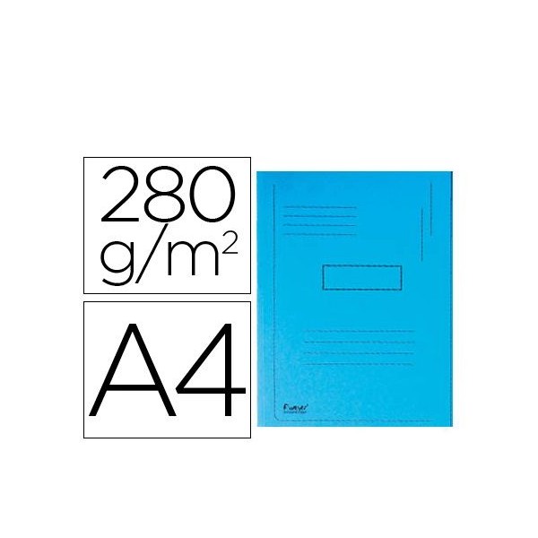 PASTA CLASSIFICADOR EXACOMPTA EM CARTOLINA DE 280 GRS A4 C/ 2x ABAS INTERIOR AZUL