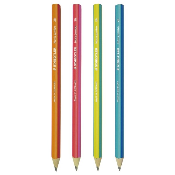 LAPIS CARVAO GRAFITE STAEDTLER NORIS 119 HAPPY 2B JUMBO SORTIDO