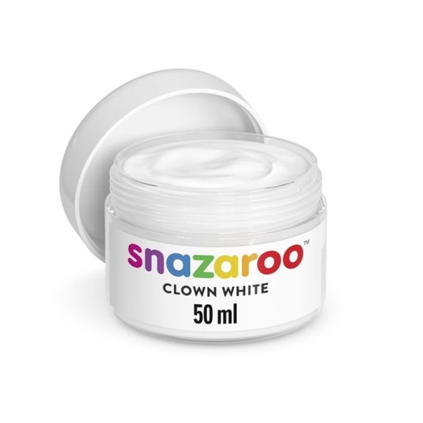 PINTURA FACIAL SNAZAROO 50ML BRANCO PALHAÇO 