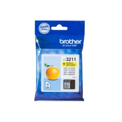 TINTEIRO BROTHER LC3211 AMARELO ORIGINAL