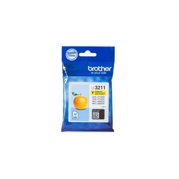 TINTEIRO BROTHER LC3211 AMARELO ORIGINAL
