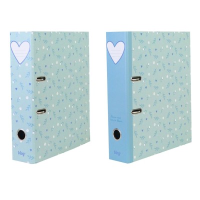 PASTA ARQUIVO ANCOR B´LOG SWEET BLUE L/L 80MM 2 ARGOLAS SORTIDO