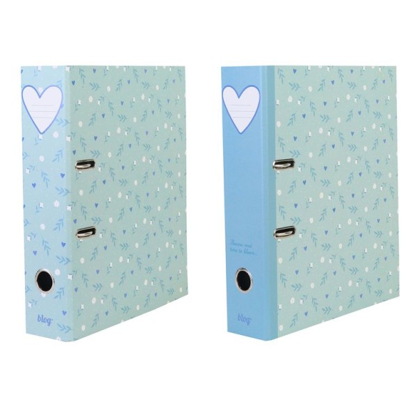 PASTA ARQUIVO ANCOR B´LOG SWEET BLUE L/L 80MM 2 ARGOLAS SORTIDO