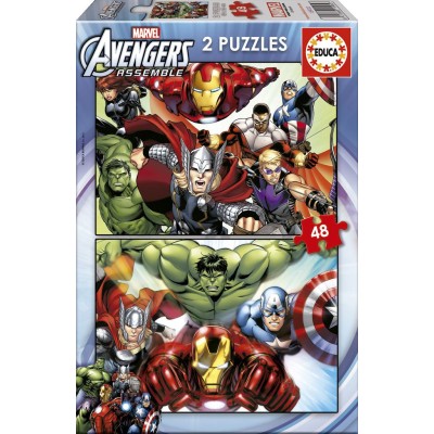 PUZZLE EDUCA 2x48 PECAS AVENGERS