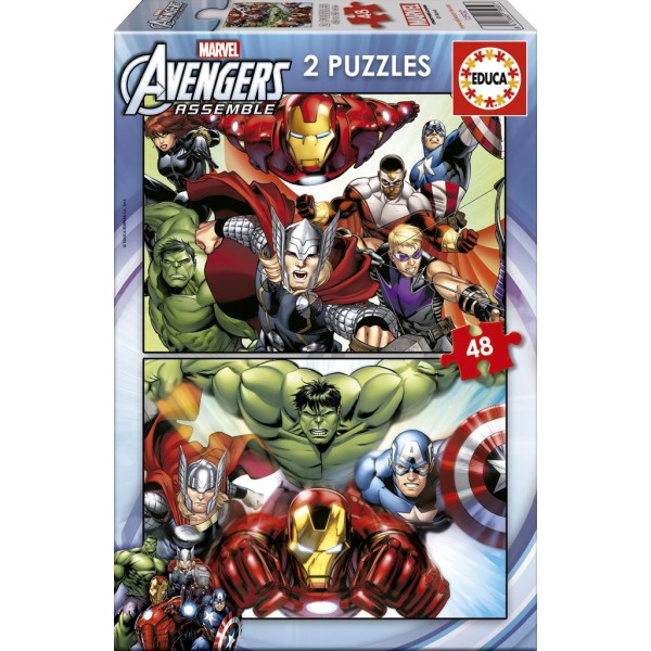 PUZZLE EDUCA 2x48 PECAS AVENGERS