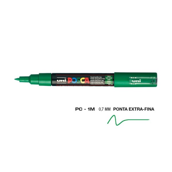 MARCADOR UNIBALL POSCA PC1M 0,7mm VERDE