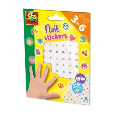 BLISTER C/ 198 x AUTOCOLANTES PARA UNHAS SES NAIL STICKERS