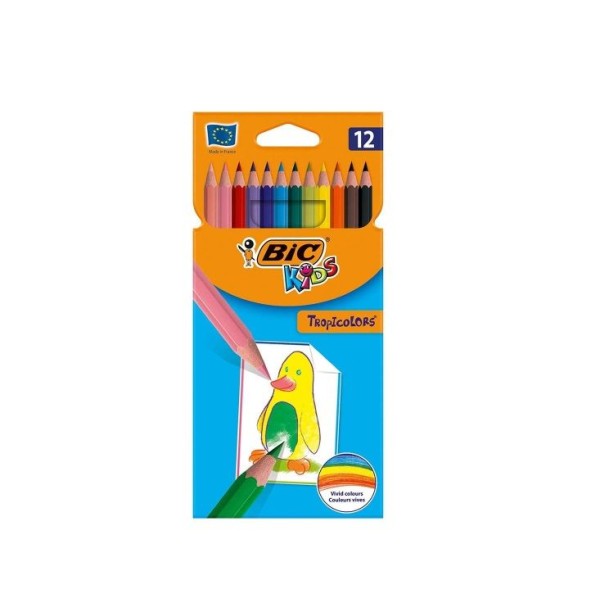 LAPIS DE COR BIC KIDS TROPICOLORS 2 (Cx.12uni.)