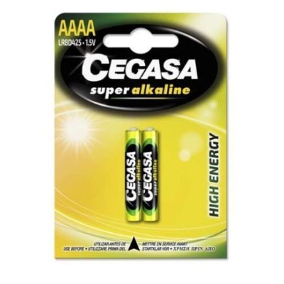 BLISTER C/ 2 x PILHAS ALCALINA CEGASA SUPER ALCALINE LR8D425 AAAA - 1,5V 