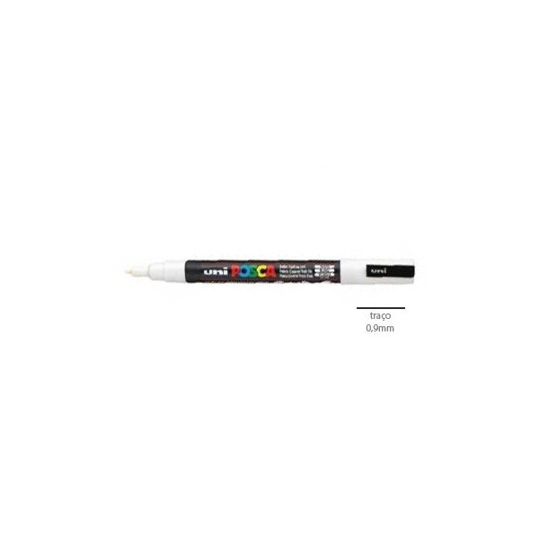 MARCADOR UNIBALL POSCA PC3M 0,9mm BRANCO