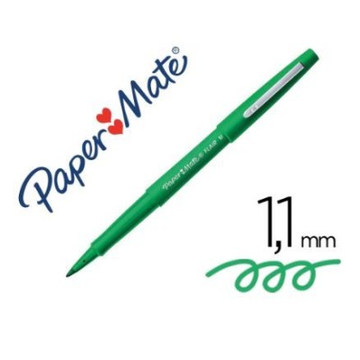 MARCADOR NYLON PAPERMATE FLAIR ORIGINAL "M" VERDE