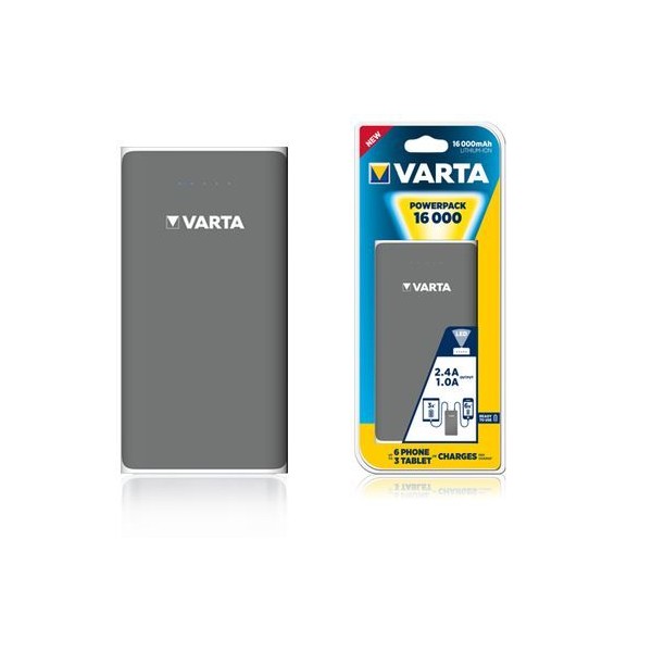 POWER BANK  "GRANDE" VARTA 16000mAh CINZA