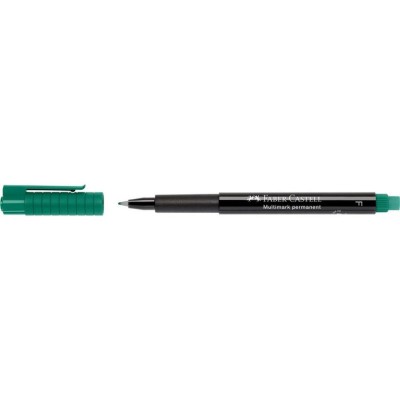 MARCADOR ACETATO PERMANENTE FABER-CASTELL 0.6MM F VERDE