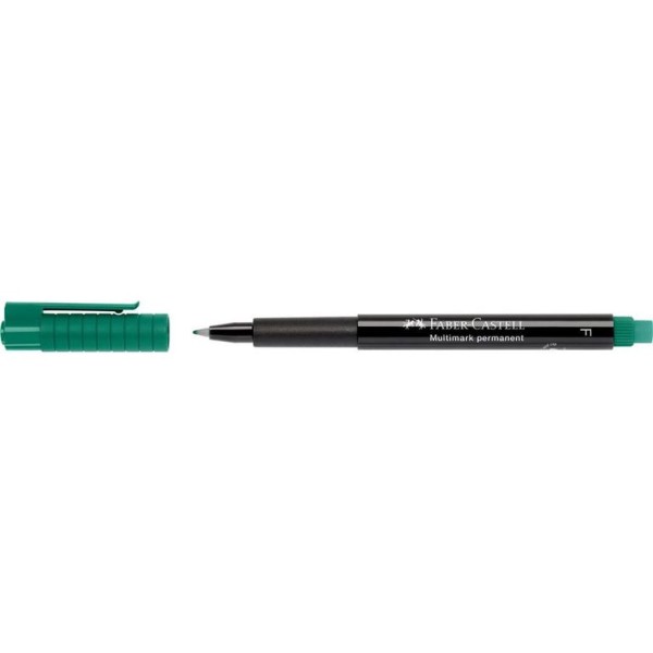MARCADOR ACETATO PERMANENTE FABER-CASTELL 0.6MM F VERDE