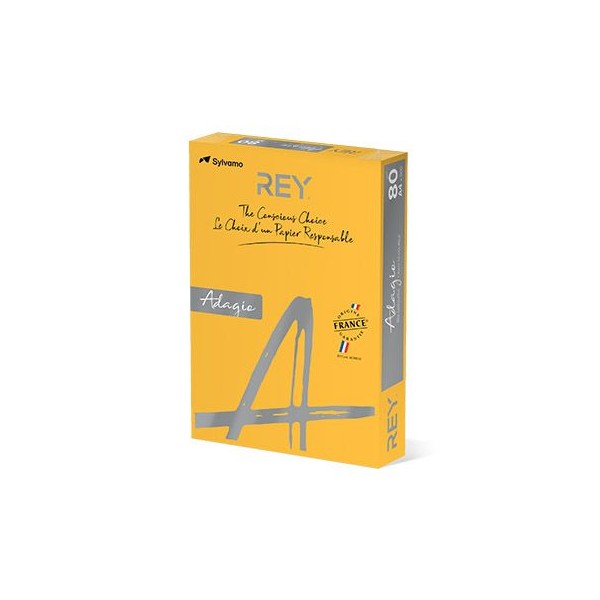 RESMA PAPEL FOTOCOPIA ADAGIO A4 80GR. AMARELO DAMASCO OURO (60)