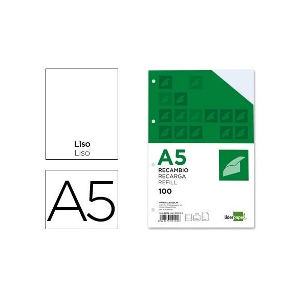 BLOCO RECARGA A5 100gr. 100FLS LISO