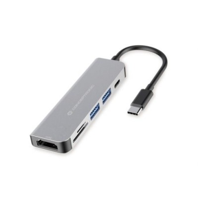 ADAPTADOR HUB CONCEPTRONIC DONN  USB-C MULTI PORTAS 6 em 1